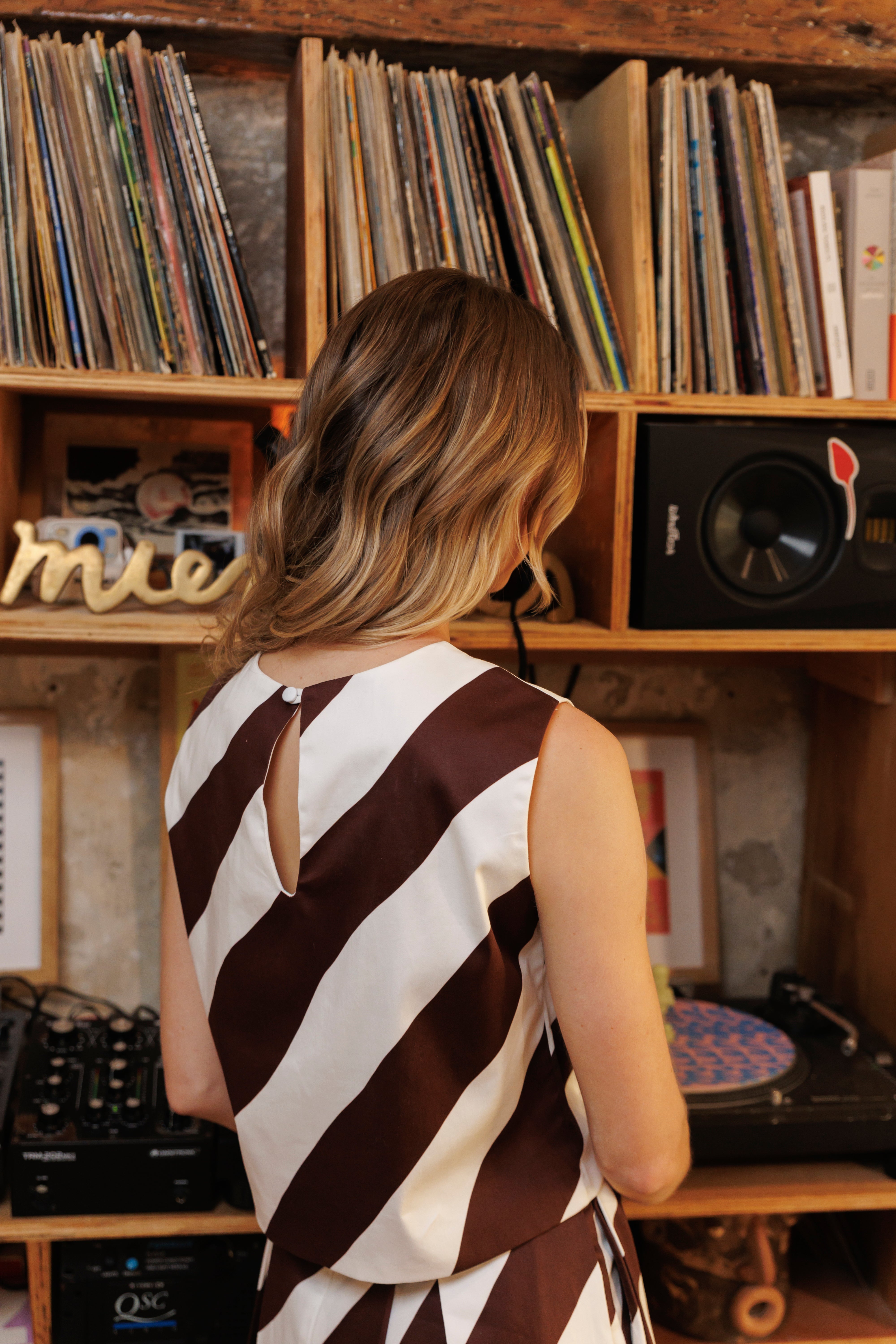 Blusa Sisa Algodón Estampada Rayas