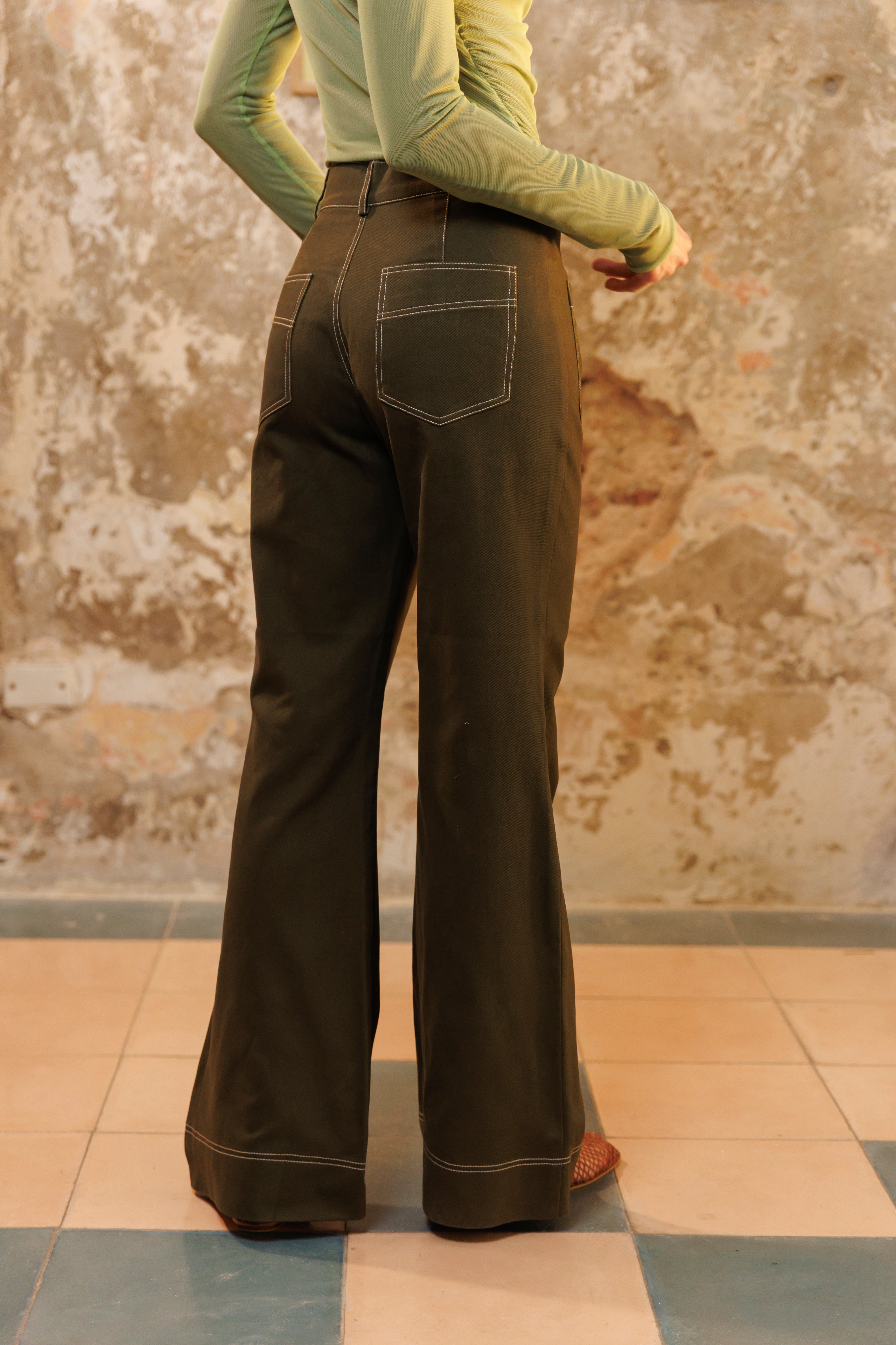 Pantalón Denim Unicolor