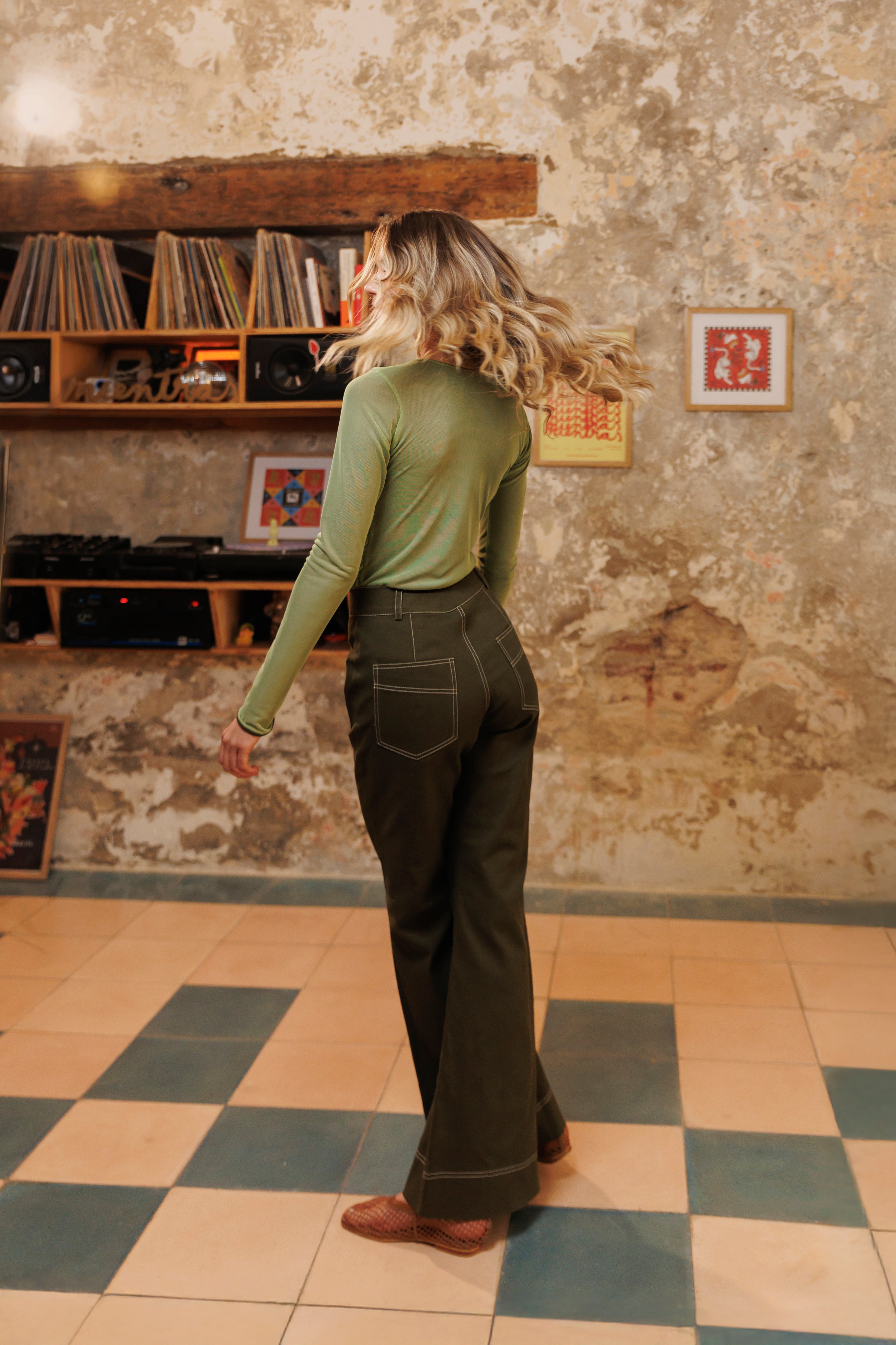 Pantalón Denim Unicolor