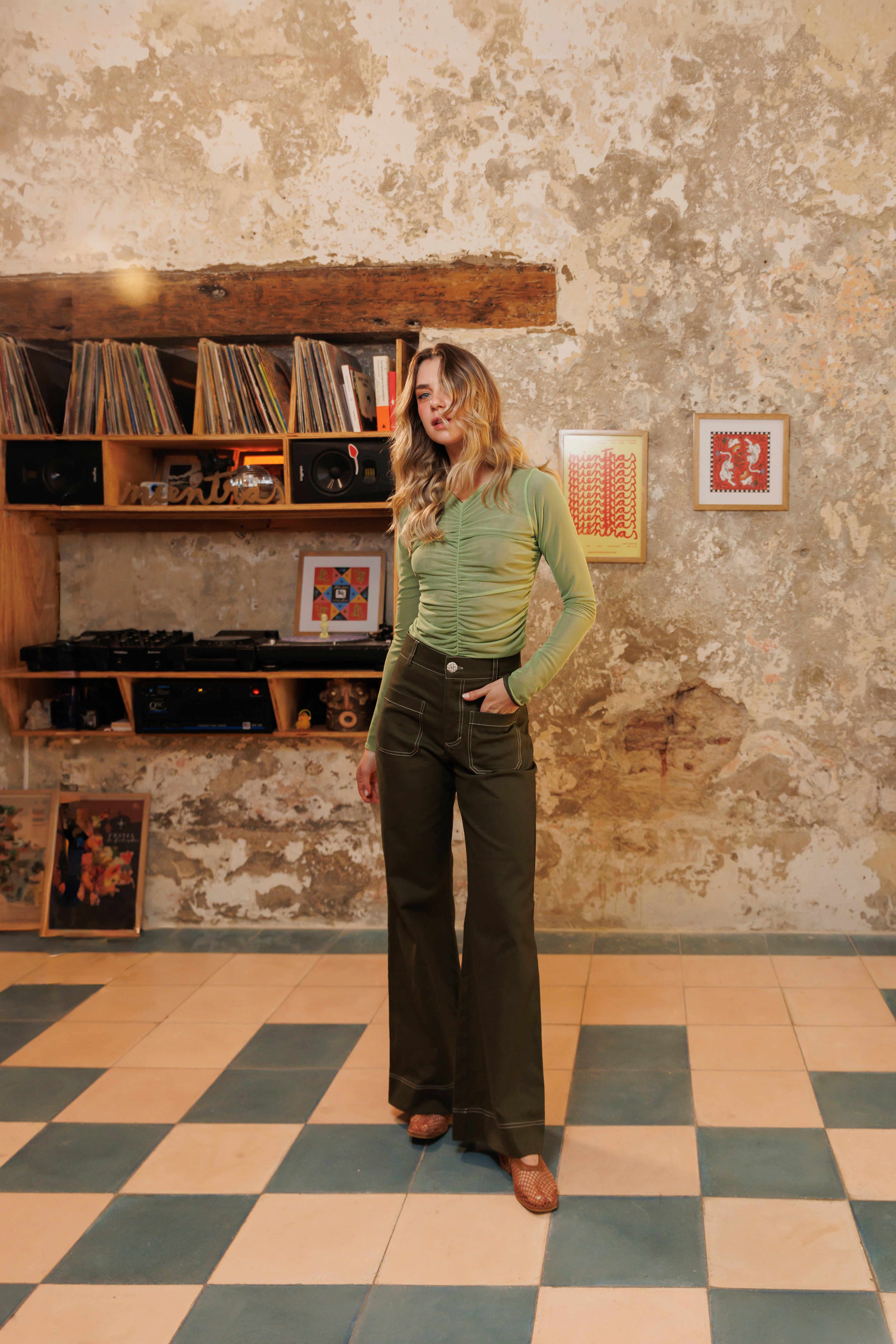 Pantalón Denim Unicolor