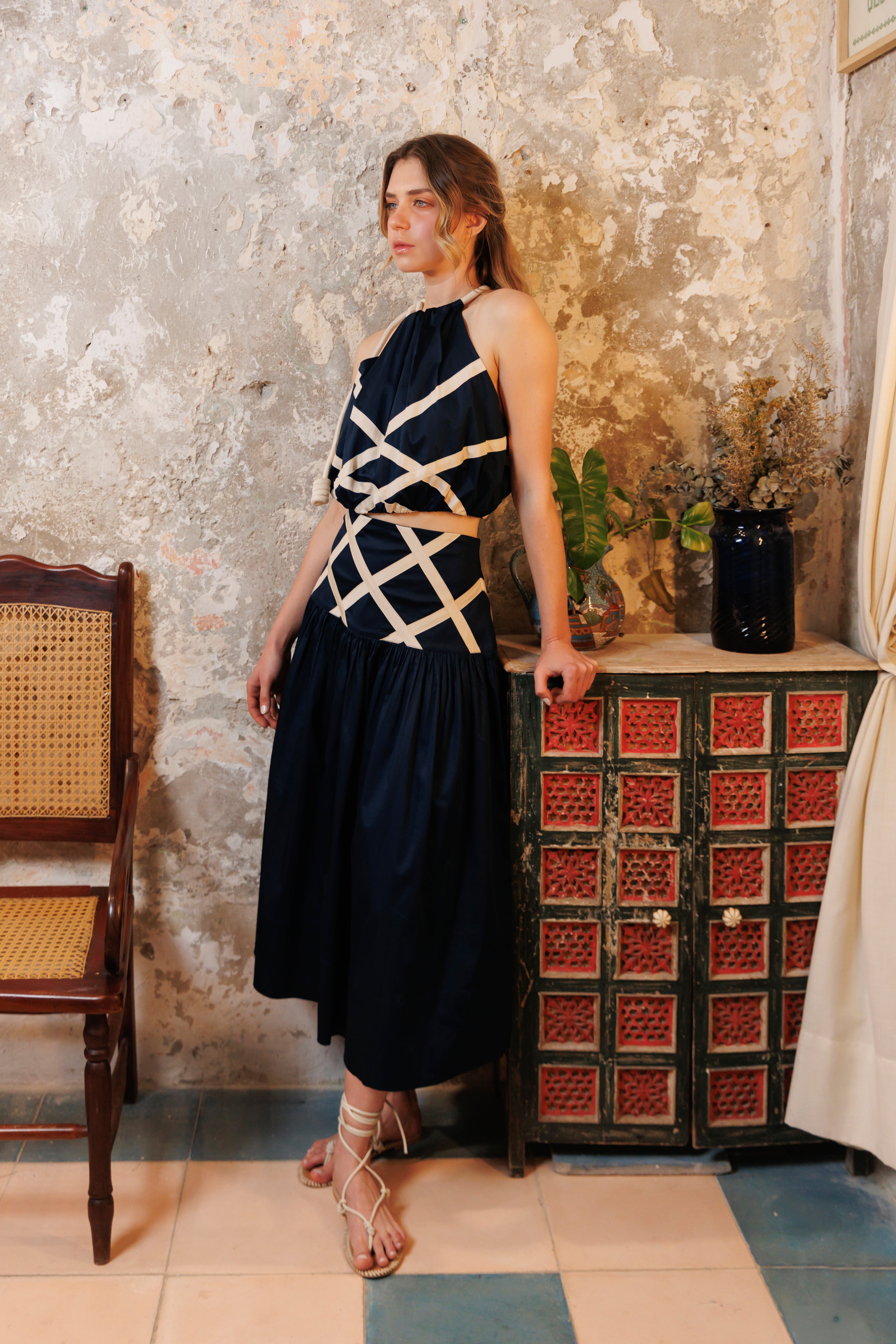 Blusa Halter Combinada