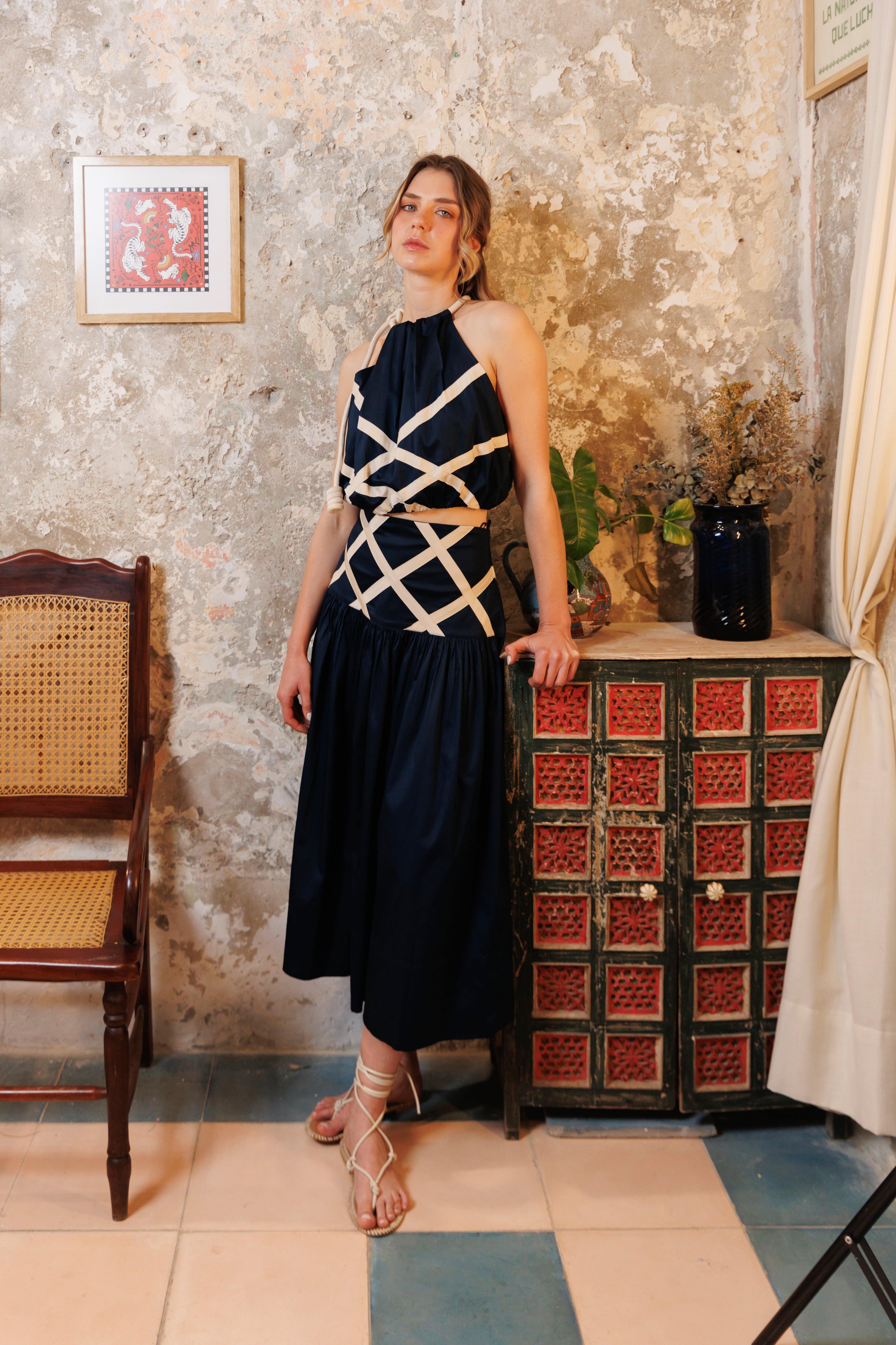 Falda Algodón Combinada