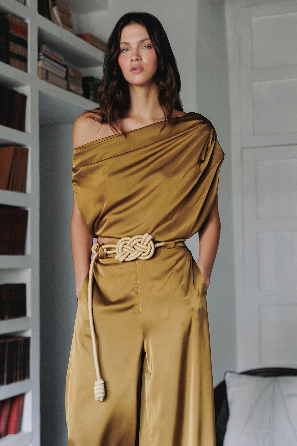 PANTALON BOTA ANCHA SEDA