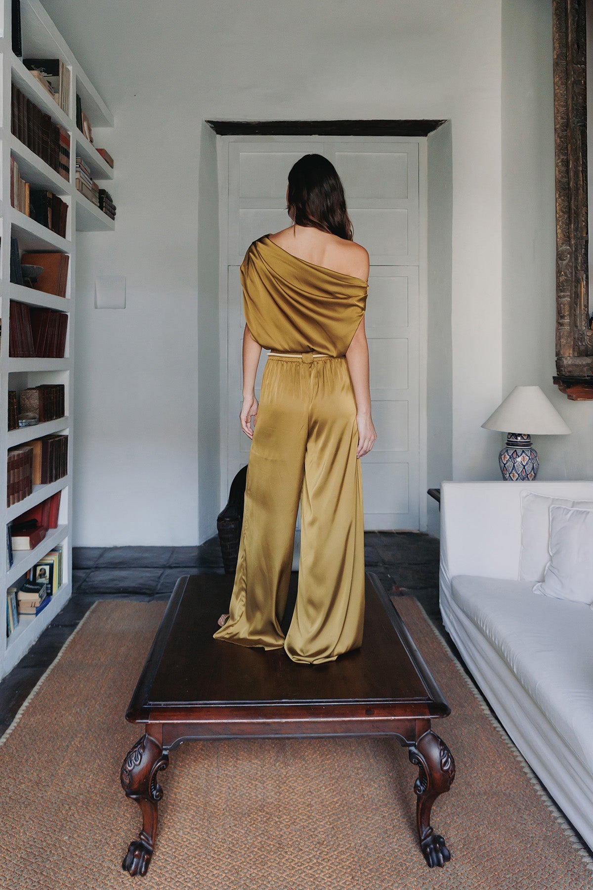 PANTALON BOTA ANCHA SEDA