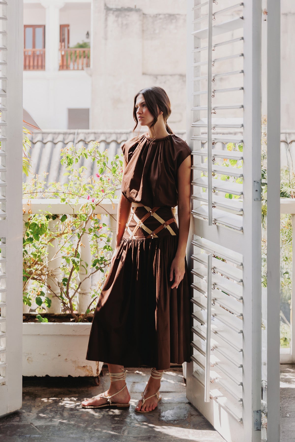 FALDA ALGODON MIDI CON LENTEJUELONES